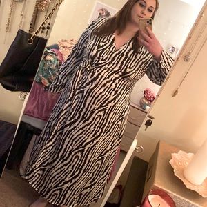 NWT Asos Zebra print wrap maxi dress